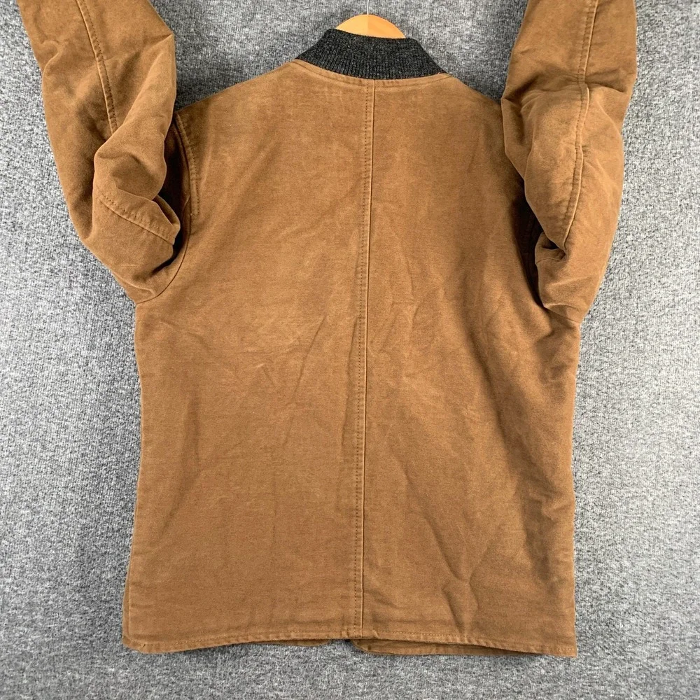 Banana Republic Bomber Jacket Men Small Brown Moleskin Sherpa Emmetex Italy